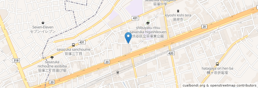 Mapa de ubicacion de 男の台所 en ژاپن, 東京都, 渋谷区.
