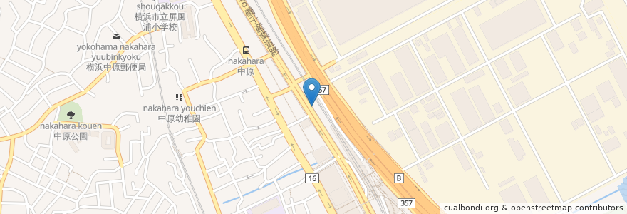 Mapa de ubicacion de 立呑酒場 はちまる en 日本, 神奈川県, 横浜市, 磯子区.
