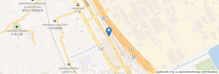 Mapa de ubicacion de なかよし食堂 en اليابان, كاناغاوا, 横浜市, 磯子区.