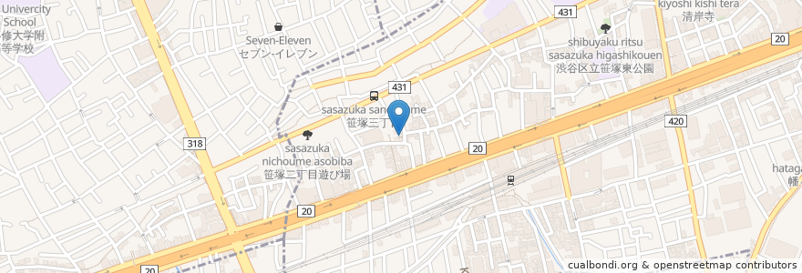 Mapa de ubicacion de 三代目 魚保 en Japão, Tóquio.