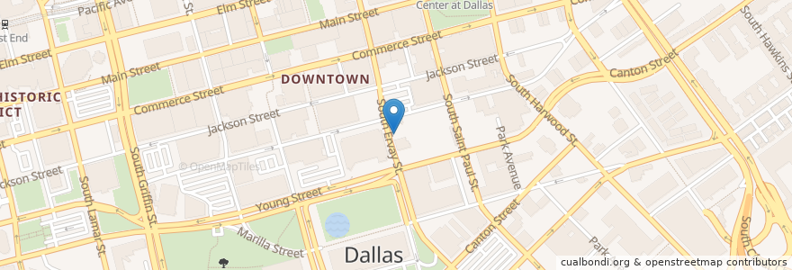 Mapa de ubicacion de Top's en 美利坚合众国/美利堅合眾國, 得克萨斯州 / 德克薩斯州 / 德薩斯州, Dallas, Dallas County.