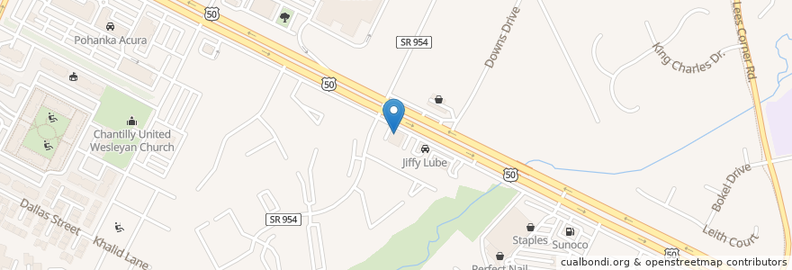 Mapa de ubicacion de Chantilly Animal Hospital en 美利坚合众国/美利堅合眾國, 弗吉尼亚州 / 維吉尼亞州 / 維珍尼亞州, Fairfax County, Chantilly.