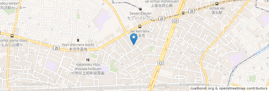 Mapa de ubicacion de 田中クリニック en 日本, 东京都/東京都, 中野区.