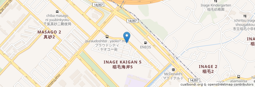 Mapa de ubicacion de クラブハウス en Япония, Тиба, 千葉市.