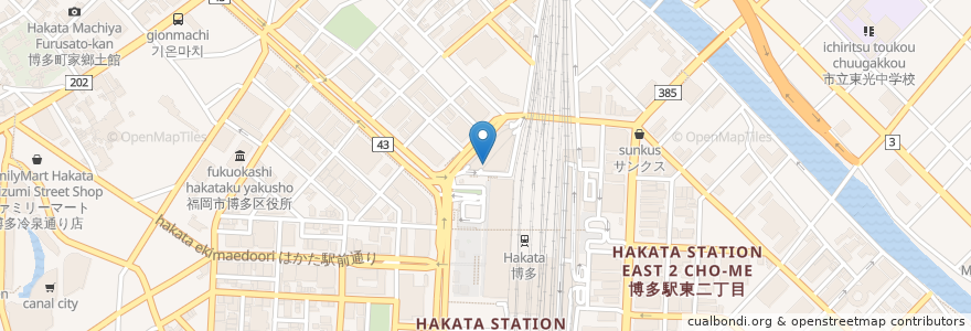 Mapa de ubicacion de マクドナルド en Japão, 福岡県, 福岡市, 博多区.