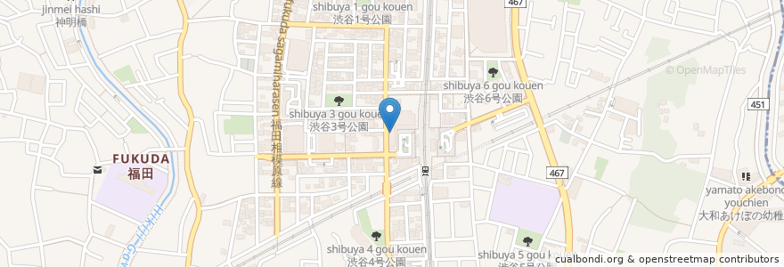 Mapa de ubicacion de 高座渋谷薬局 en Giappone, Prefettura Di Kanagawa, 大和市.