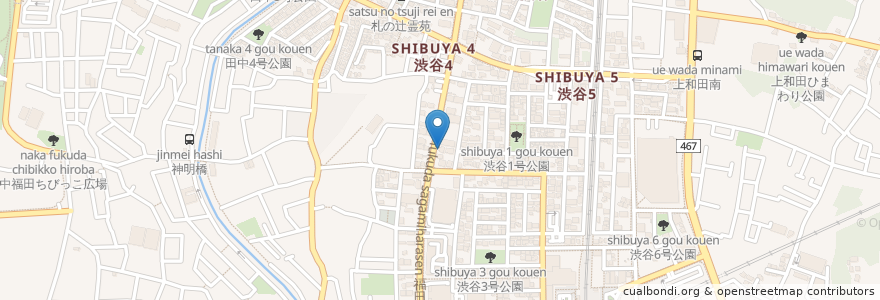 Mapa de ubicacion de 田中歯科医院 en Japan, Präfektur Kanagawa, 大和市.
