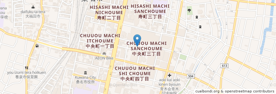 Mapa de ubicacion de 桑名市精義公民館 en ژاپن, 三重県, 桑名市.