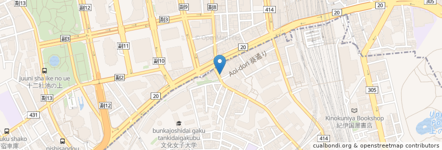 Mapa de ubicacion de つるまる饂飩 en Japon, Tokyo, Shinjuku, 渋谷区.