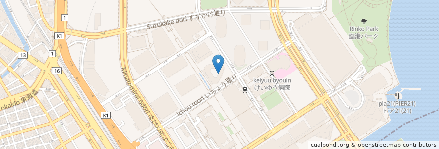 Mapa de ubicacion de みなとみらいレディースクリニック en ژاپن, 神奈川県, 横浜市, 西区.