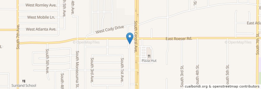 Mapa de ubicacion de Circle K en Amerika Syarikat, Arizona, Maricopa County, Phoenix.