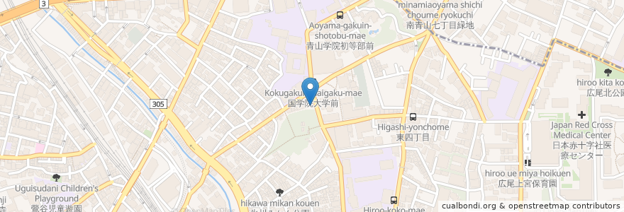 Mapa de ubicacion de 東京環境工科学園 en Jepun, 東京都, 渋谷区.