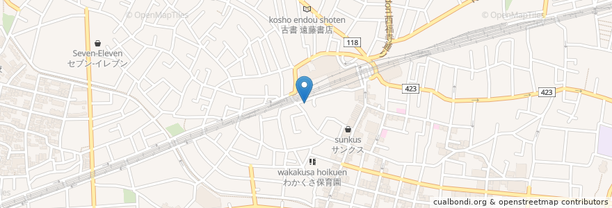 Mapa de ubicacion de 太陽堂 en Jepun, 東京都, 世田谷区.