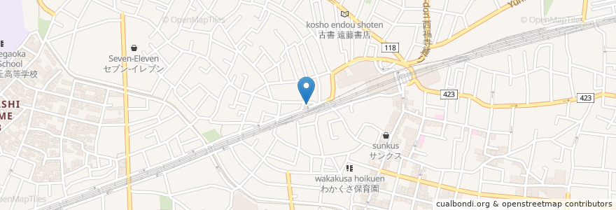Mapa de ubicacion de あきの en Japonya, 東京都, 世田谷区.