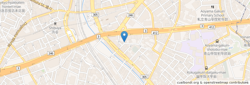 Mapa de ubicacion de バチBAR en 日本, 東京都, 渋谷区.