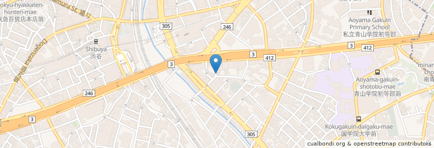 Mapa de ubicacion de BisCafe en Jepun, 東京都, 渋谷区.