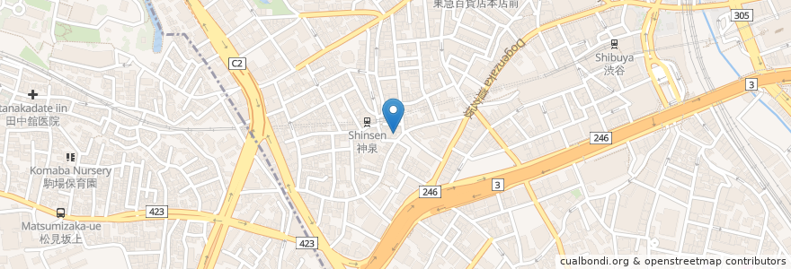 Mapa de ubicacion de ひしゅうや en Japan, Tokyo, Shibuya.