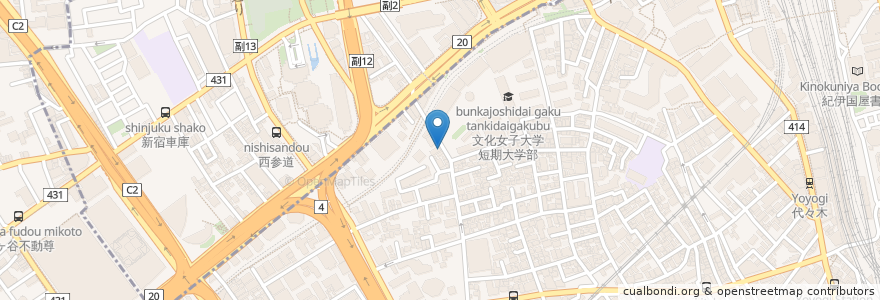 Mapa de ubicacion de POTOHAR en اليابان, 東京都, 新宿区, 渋谷区.
