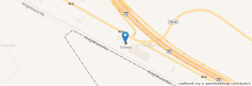 Mapa de ubicacion de Subway en Vereinigte Staaten Von Amerika, Texas, Ellis County, Ennis.