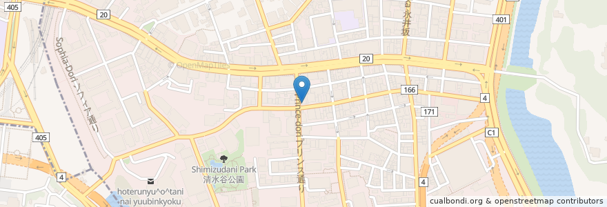 Mapa de ubicacion de 松屋 紀尾井町店 en Jepun, 東京都, 千代田区.