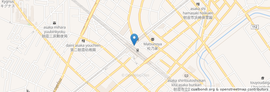 Mapa de ubicacion de ロッテリア en 日本, 埼玉県, 朝霞市.