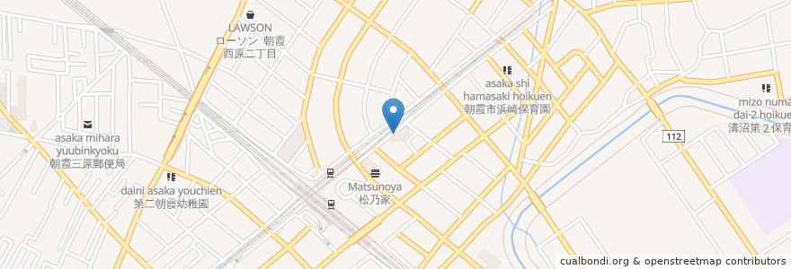 Mapa de ubicacion de 炭火焼 カミナリ屋 en 日本, 埼玉県, 朝霞市.