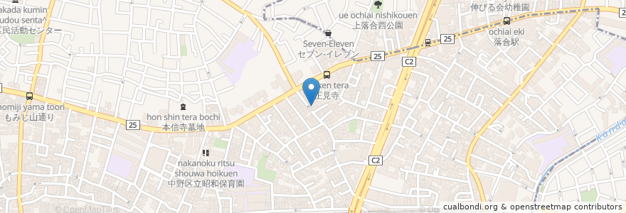 Mapa de ubicacion de 篠田歯科 en Jepun, 東京都, 中野区.