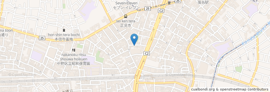 Mapa de ubicacion de 中山レディスクリニック en Japon, Tokyo, 中野区.