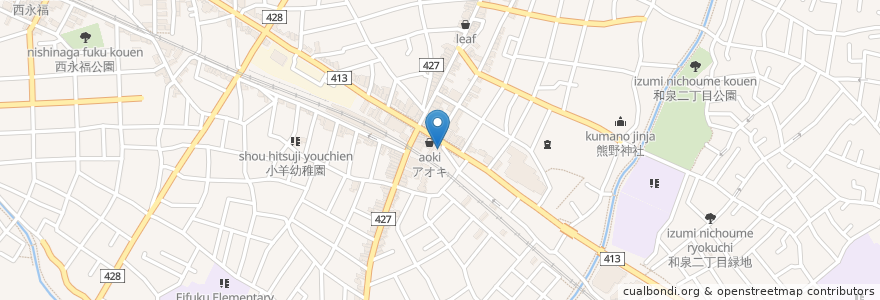 Mapa de ubicacion de 別所整形外科 en 일본, 도쿄도, 杉並区.