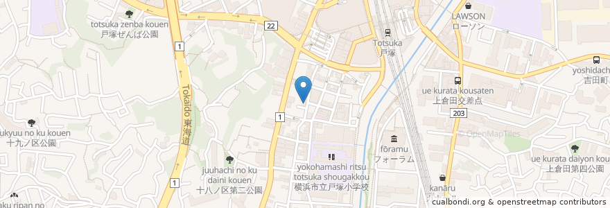Mapa de ubicacion de 季節魚料理 梓 en 일본, 가나가와현, 요코하마시, 戸塚区.
