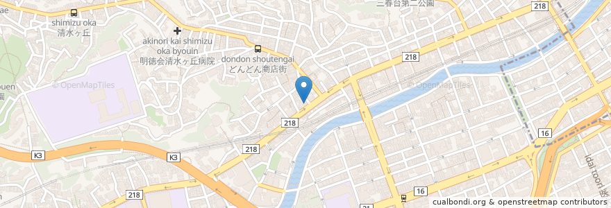 Mapa de ubicacion de みうらクリニック en ژاپن, 神奈川県, 横浜市.