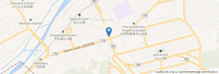 Mapa de ubicacion de レストラン木馬 en Japan, 東京都, 日野市.