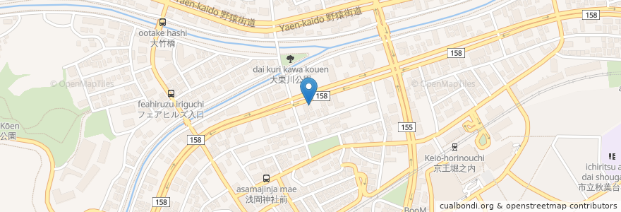 Mapa de ubicacion de 天下一品 en Japan, 東京都, 八王子市.