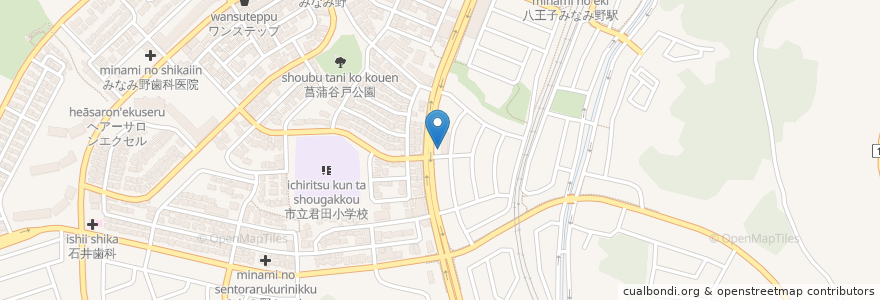 Mapa de ubicacion de 横濱家 en Japonya, 東京都, 八王子市.