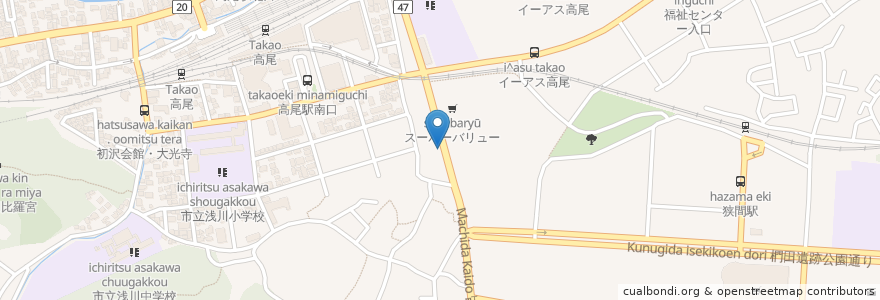 Mapa de ubicacion de トヨタレンタカー en Japan, 東京都, 八王子市.