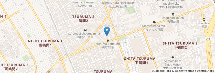 Mapa de ubicacion de 大和市コミュニティセンター鶴間会館（大和市鶴間児童館） en Japón, Prefectura De Kanagawa, 大和市.