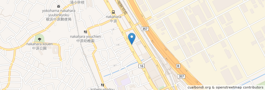Mapa de ubicacion de 焼き焼き 海景 en Japan, Kanagawa Prefecture, Yokohama, Isogo Ward.