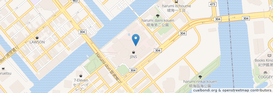 Mapa de ubicacion de セガフレード・ザネッティ・エスプレッソ en Japón, Tokio, Koto, Chuo.