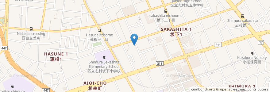 Mapa de ubicacion de 台北餃子専門店 en Japan, Tokio, 板橋区.
