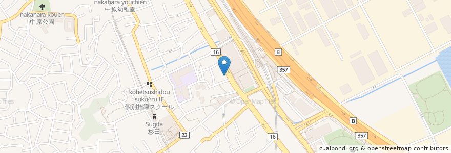 Mapa de ubicacion de すき家 en 일본, 가나가와현, 요코하마시, 磯子区.