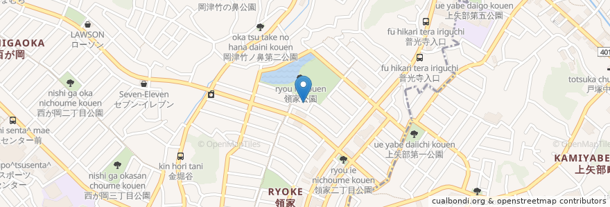 Mapa de ubicacion de 領家キッズ保育園 en اليابان, كاناغاوا, 横浜市, 泉区, 戸塚区.