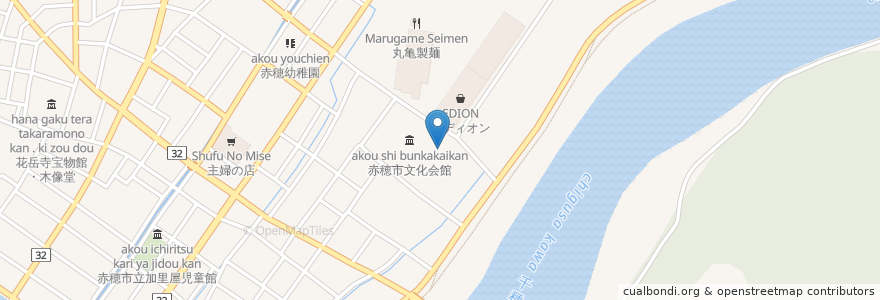 Mapa de ubicacion de 石川整形外科医院 en 日本, 兵庫県, 赤穂市.