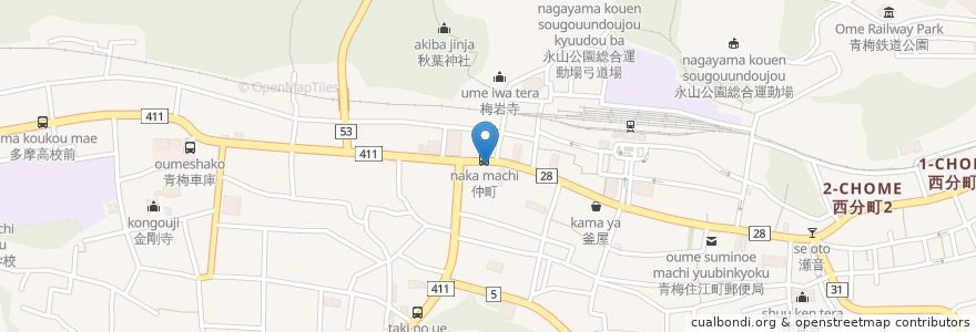 Mapa de ubicacion de ごはんや ケンちゃん en Япония, Токио, Омэ.