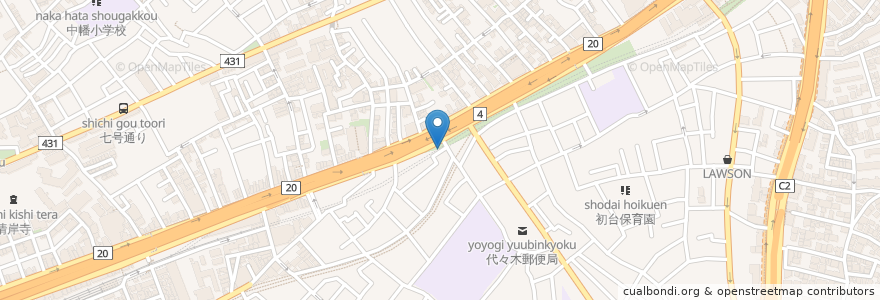 Mapa de ubicacion de JTNパーク en Japon, Tokyo, 渋谷区.