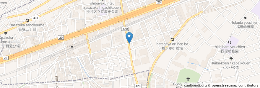 Mapa de ubicacion de 三井のリパーク en Japonya, 東京都, 渋谷区.