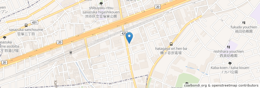 Mapa de ubicacion de CHIANTI CAFE en 日本, 東京都, 渋谷区.