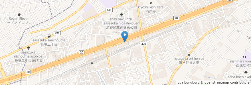 Mapa de ubicacion de 酒菜おたま en ژاپن, 東京都, 渋谷区.