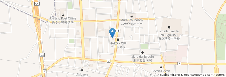 Mapa de ubicacion de ジョージ en 日本, 東京都, あきる野市.