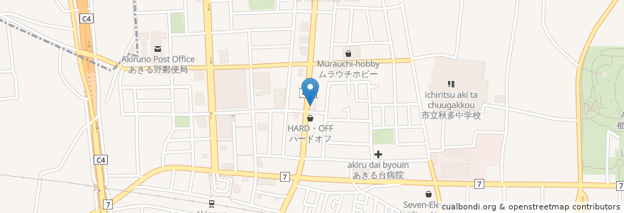 Mapa de ubicacion de 魚屋路 秋川店 en 日本, 東京都, あきる野市.
