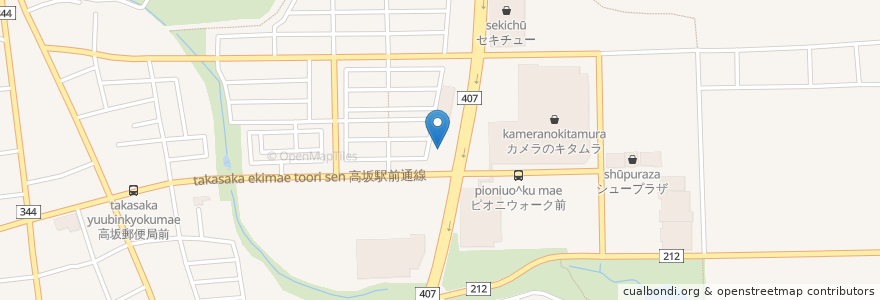 Mapa de ubicacion de マクドナルド en 日本, 埼玉县, 東松山市.